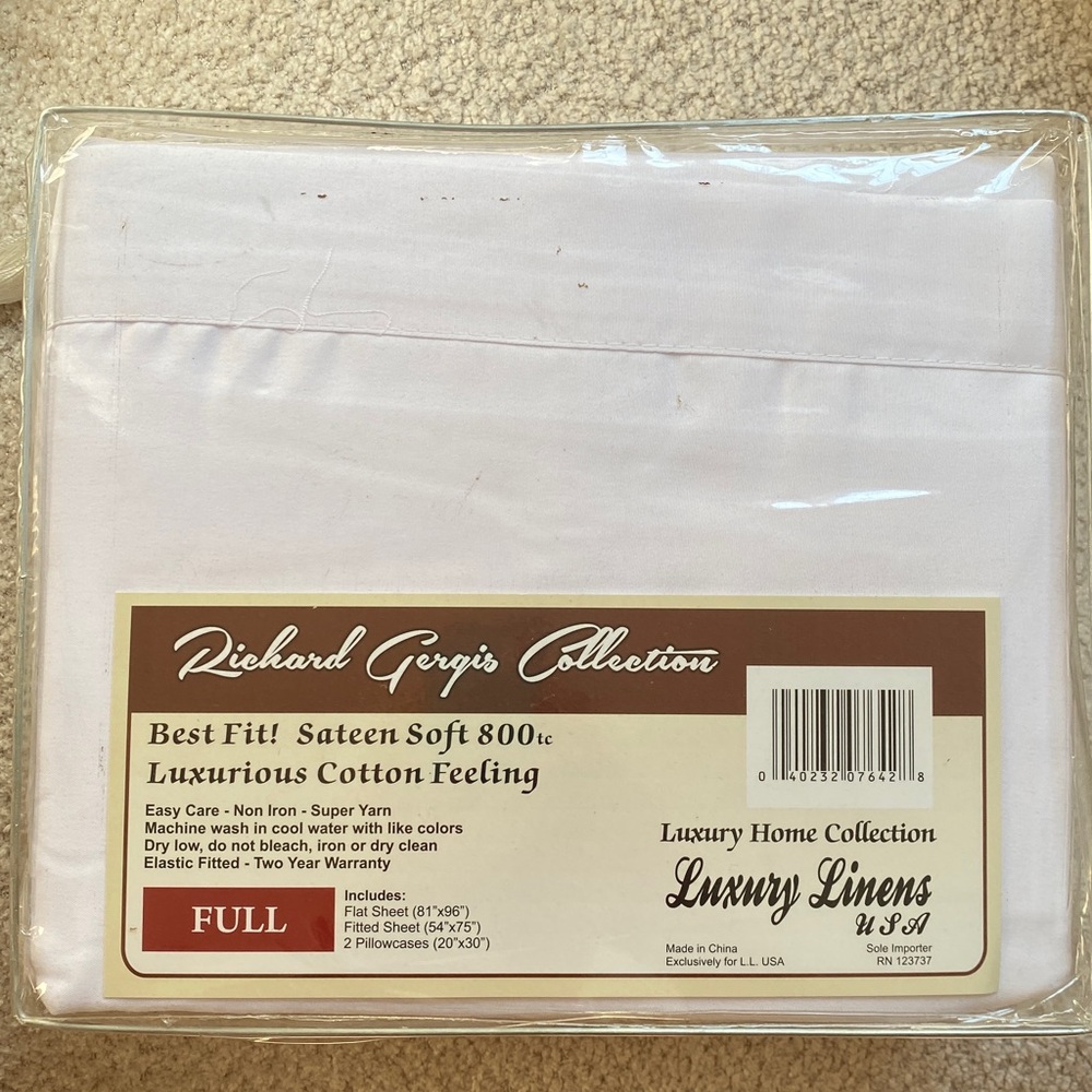 White Sateen Soft Bedding Sheet